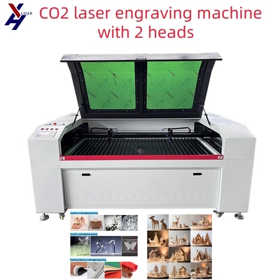 دقت بالا 2 سر CO2 CNC آکریلیک PVC لیزر برش حکاکی حکاکی ماشین